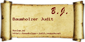 Baumholzer Judit névjegykártya